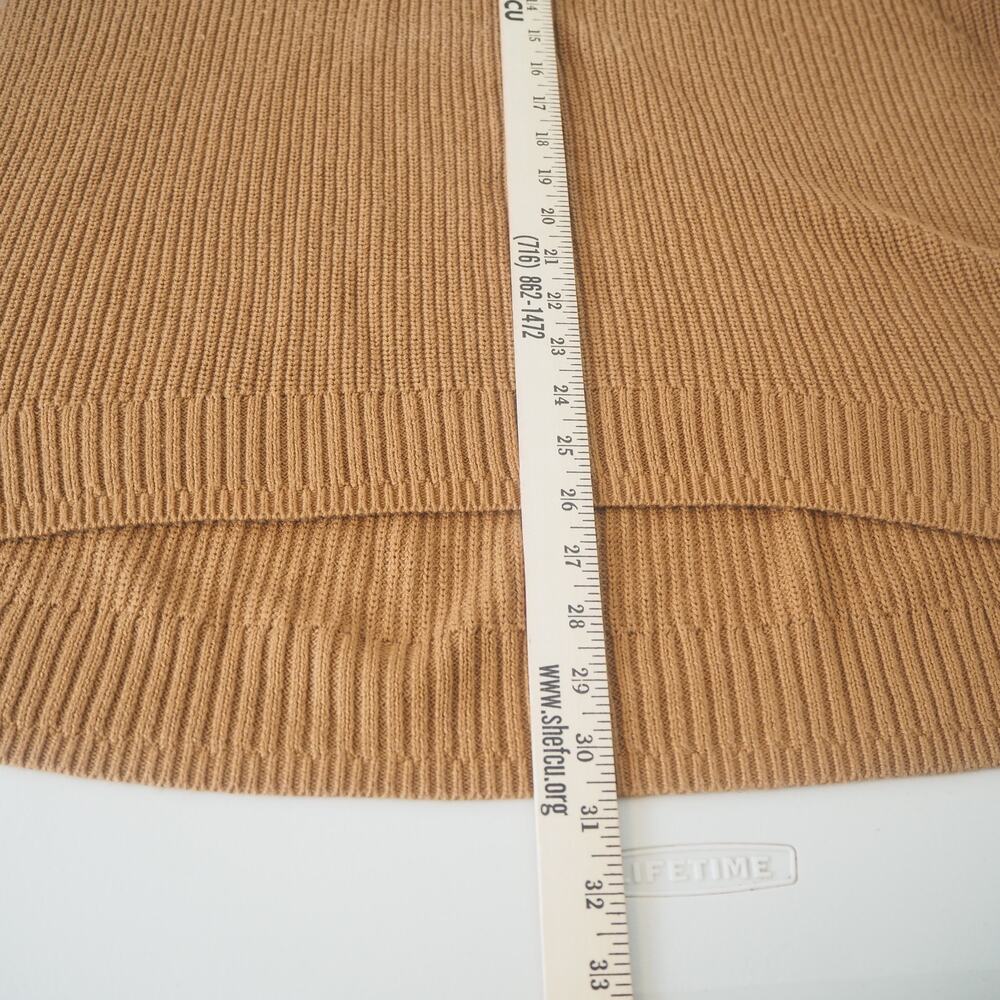J. Crew Ribbed cotton-blend relaxed turtleneck Sweater Brown Women's Sz L BB427 - Picture 7 of 8